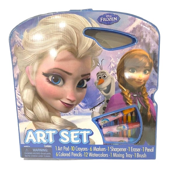 Frozen Easter Basket, Talking Plush Olaf, Jumbo Art Gift Set - Picture 3 of 10